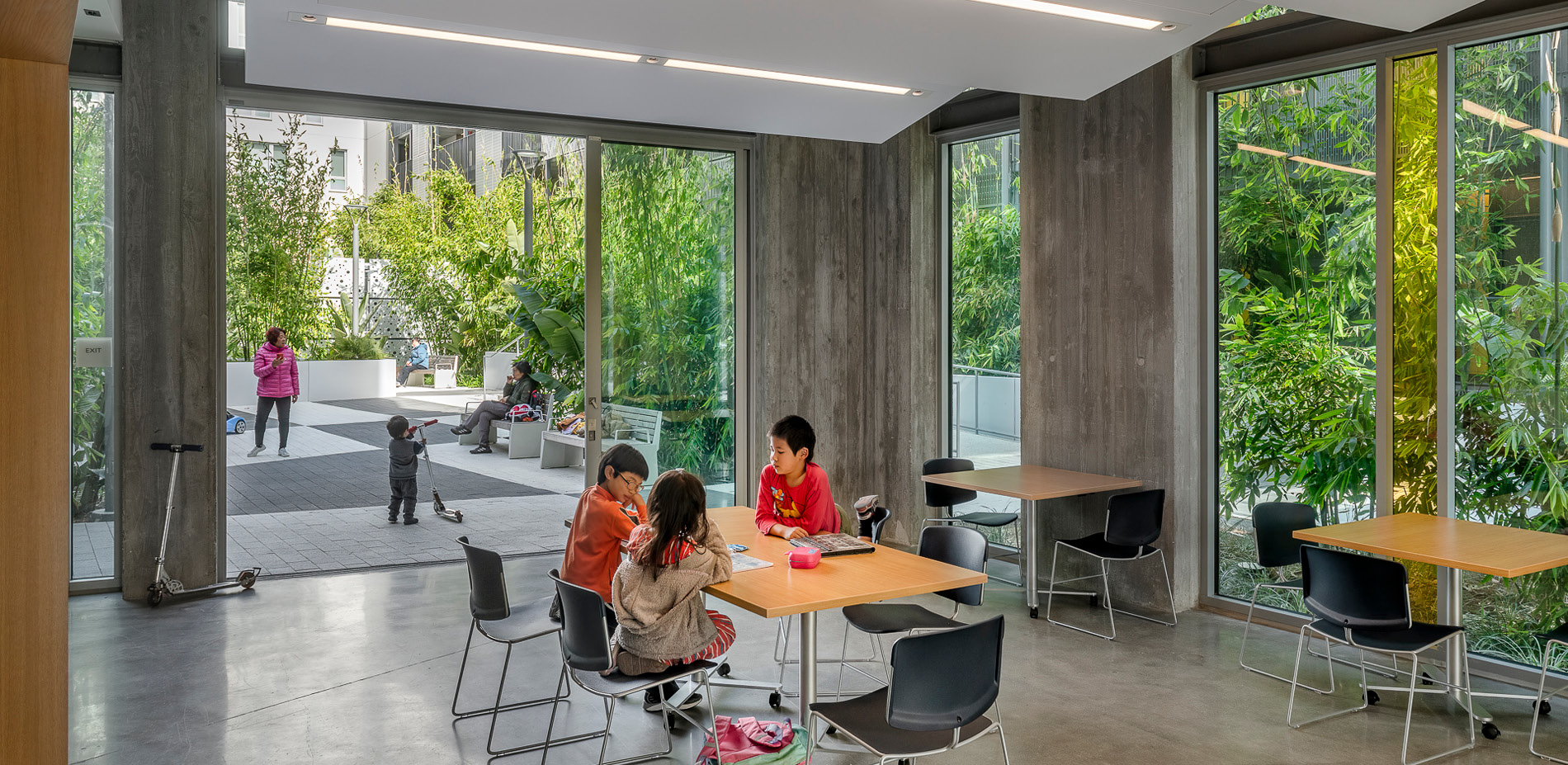Community Room Opens to Central Courtyard
