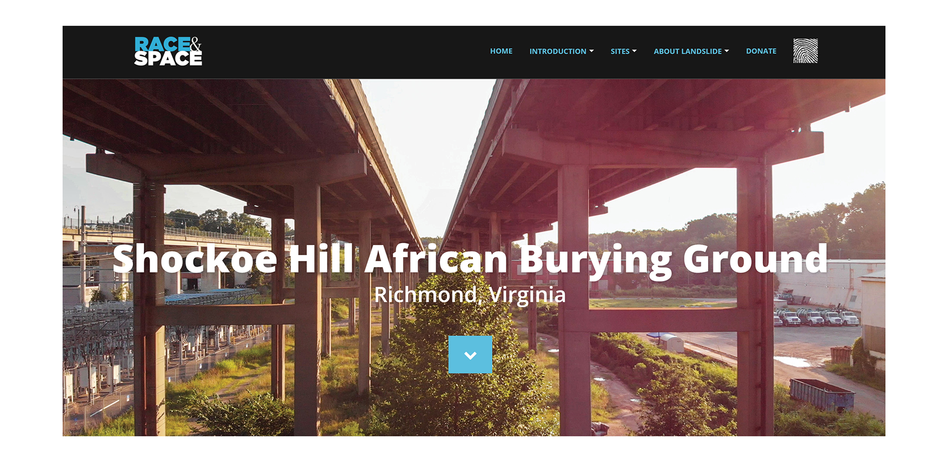 “Landslide: Race and Space – Page 9 – Shockoe Hill African Burying Ground landing page”
