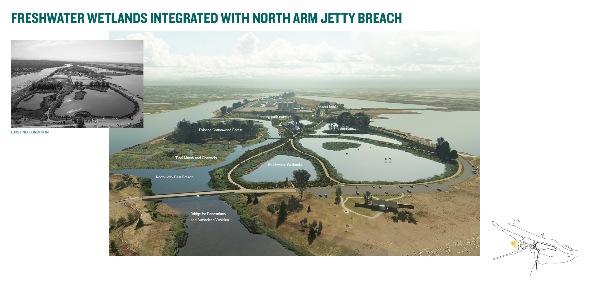 Freshwater Wetlands Integrated with North Arm Jetty Breach