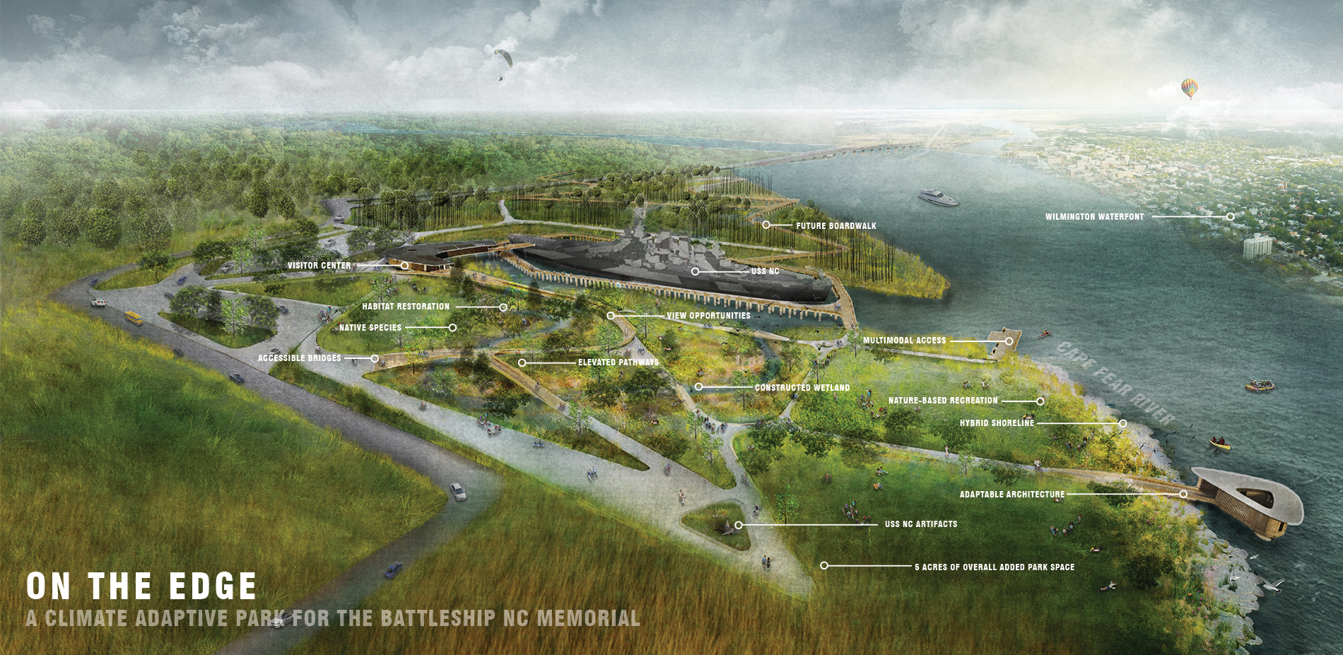 On the Edge: a Climate Adaptive Park for the Battleship NC Memorial