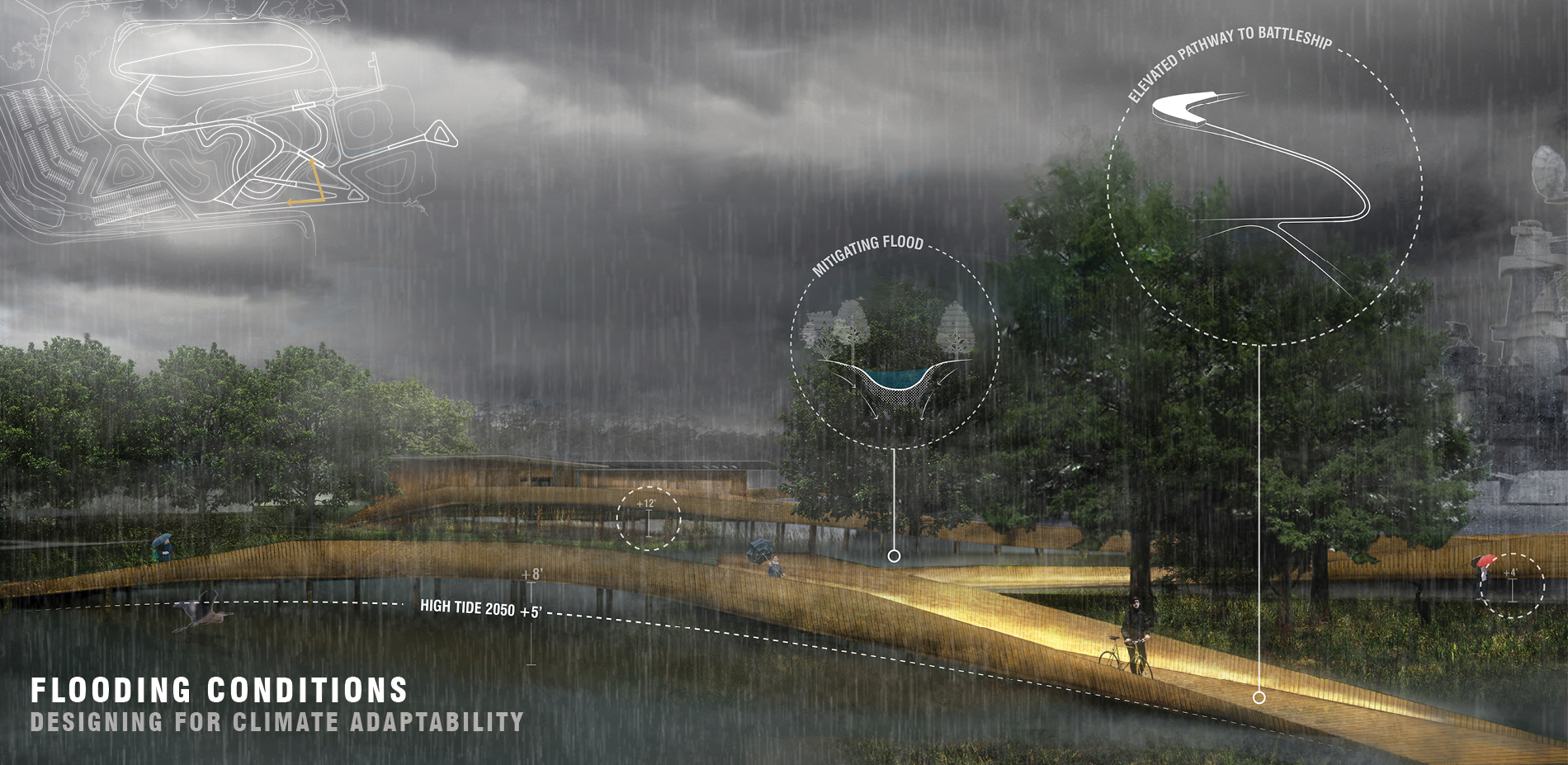 Memorial Bridge Flooding Conditions: Designing for Climate Adaptability